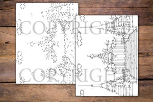 Dot to Dot Famous Temples for Adults