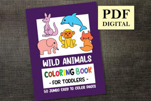 Wild Animals Coloring Book for Toddlers