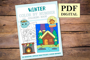 Winter Color By Numbers Book for Kids