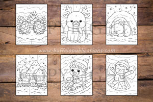 Winter Color By Numbers Book for Kids