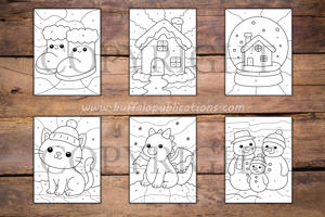 Winter Color By Numbers Book for Kids