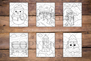 Winter Color By Numbers Book for Kids