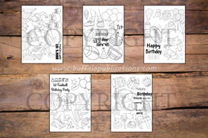 American Football Theme Personalized Birthday Coloring Book