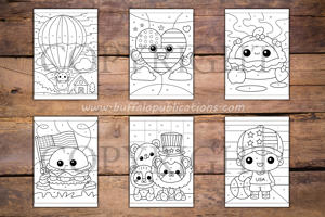 United States Color By Numbers Book for Kids