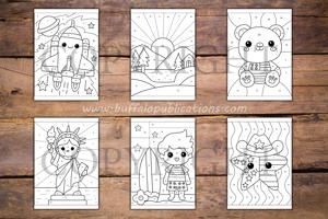 United States Color By Numbers Book for Kids