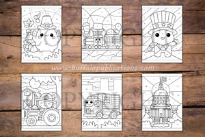 United States Color By Numbers Book for Kids