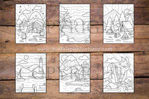 Landscapes Color By Numbers Book for Kids