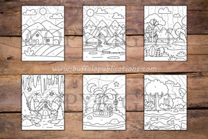 Landscapes Color By Numbers Book for Kids