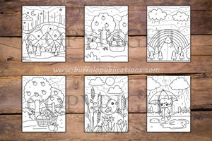 Landscapes Color By Numbers Book for Kids