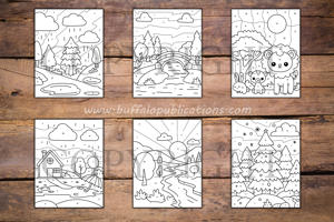 Landscapes Color By Numbers Book for Kids