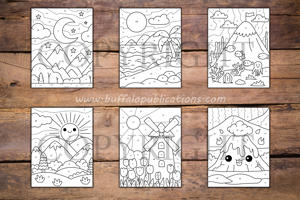 Landscapes Color By Numbers Book for Kids