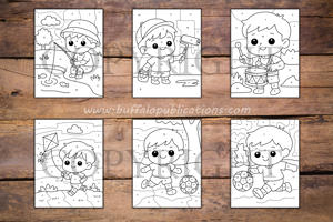 People Color By Numbers Book for Kids