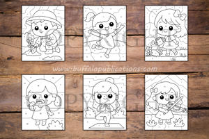 People Color By Numbers Book for Kids