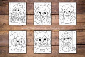 People Color By Numbers Book for Kids