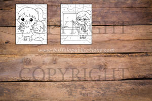 People Color By Numbers Book for Kids