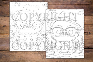 Dot to Dot Animals with Sunglasses for Adults