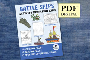 Battle Ships Activity Book for Kids