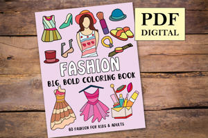 Fashion Big and Bold Coloring Book