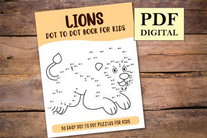 Lions Dot to Dot Book for Kids