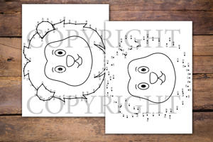 Lions Dot to Dot Book for Kids