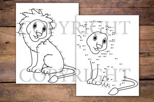 Lions Dot to Dot Book for Kids