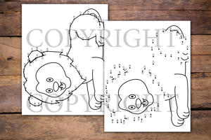 Lions Dot to Dot Book for Kids