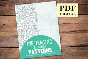 Patterns Ink Tracing Coloring Book for Adults