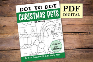 Dot to Dot Christmas Pets for Adults