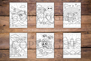 Airplane Color By Numbers Book for Kids