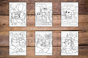 Airplane Color By Numbers Book for Kids