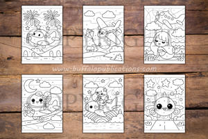 Airplane Color By Numbers Book for Kids