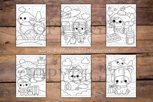 Airplane Color By Numbers Book for Kids