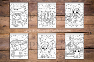 Airplane Color By Numbers Book for Kids