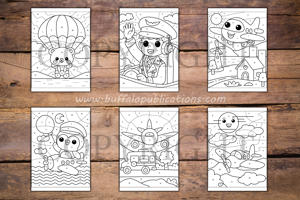 Airplane Color By Numbers Book for Kids