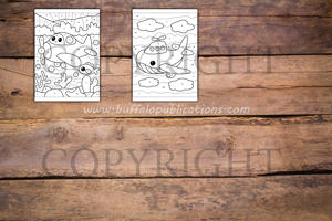 Airplane Color By Numbers Book for Kids