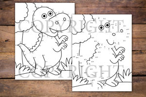 Dinosaurs Dot to Dot Book for Kids