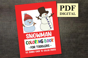 Snowman Coloring Book for Toddlers