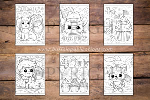 Fourth of July Color By Numbers Book for Kids