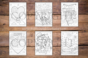 Fourth of July Color By Numbers Book for Kids