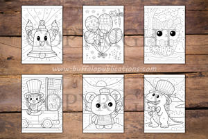 Fourth of July Color By Numbers Book for Kids