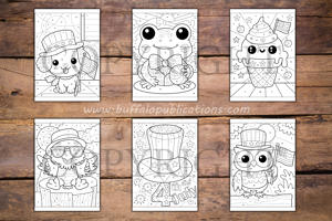 Fourth of July Color By Numbers Book for Kids