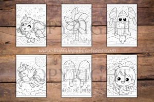 Fourth of July Color By Numbers Book for Kids