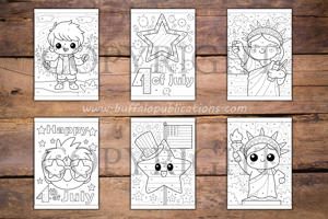 Fourth of July Color By Numbers Book for Kids