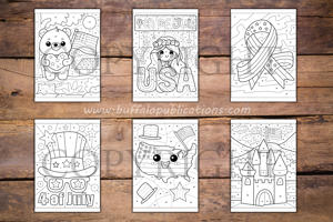 Fourth of July Color By Numbers Book for Kids