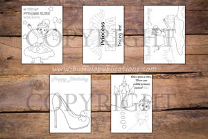 Princess Theme Personalized Birthday Coloring Book