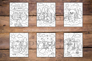 Camping Color By Numbers Book for Kids