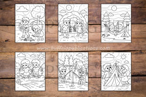 Camping Color By Numbers Book for Kids