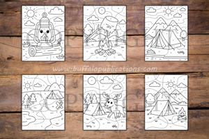 Camping Color By Numbers Book for Kids