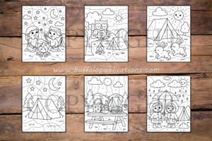 Camping Color By Numbers Book for Kids