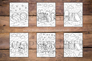 Camping Color By Numbers Book for Kids